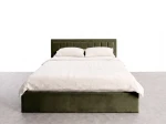 Čalouněná postel s úložným prostorem 140x200 TOP line 9 Bluvel 77 Olivový