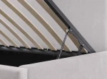 Čalouněná jednolůžková válenda s roštem a úložným prostorem 90x200, Leo Bluvel 03 Šedá