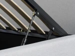 Čalouněná jednolůžková válenda s roštem a úložným prostorem 90x200, Leo Colet 04 Světle Šedá