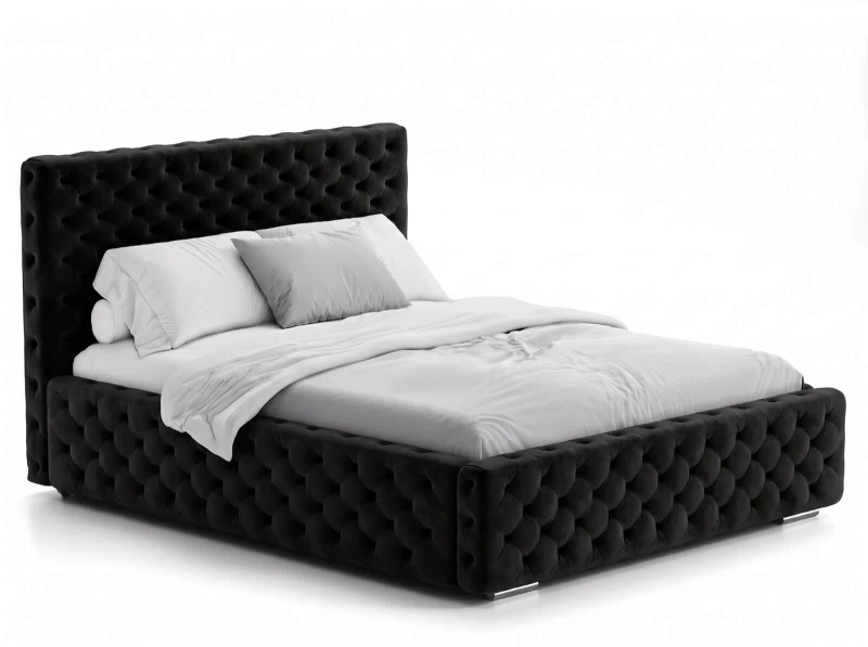 Čalouněná postel s úložným prostorem 140x200 PRO line 15 Černý Bluvel 19
