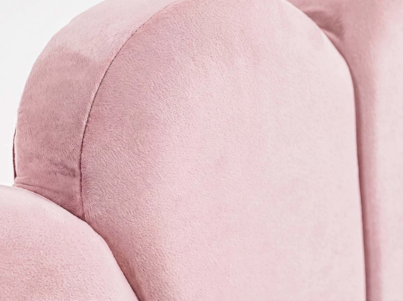 Čalouněná dětská postel 120x200 s roštem a úložným prostorem, růžový Velvet Kids Line 3 Mušle