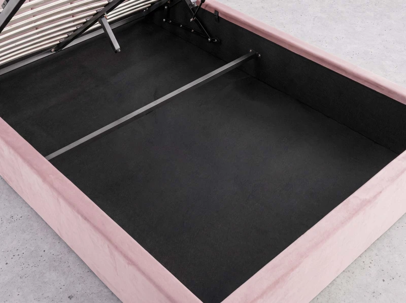 Čalouněná dětská postel 120x200 s roštem a úložným prostorem, růžový Velvet Kids Line 3 Mušle