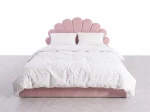 Čalouněná dětská postel 120x200 s roštem a úložným prostorem, růžový Velvet Kids Line 3 Mušle