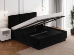 Čalouněná levitační postel s úložným prostorem 160x200 TOP line 8 Bluvel 19 Černý