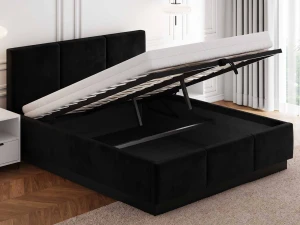 Čalouněná levitační postel s úložným prostorem 160x200 TOP line 8 Bluvel 19 Černý