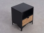 Noční stolek 38x47 cm Nobio Černý + Dub Craft