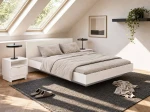Levitační postel s úložným prostorem 180x200 z nábytkové desky, bílý DM2