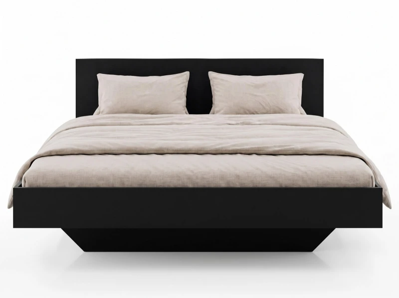 Levitační postel s úložným prostorem 120x200 z nábytkové desky, černý DM2