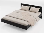 Levitační postel s úložným prostorem 120x200 z nábytkové desky, černý DM2