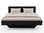 Levitační postel s úložným prostorem 140x200 z nábytkové desky, černý DM2