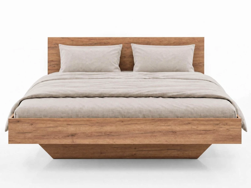 Levitační postel s úložným prostorem 120x200 z nábytkové desky, dub craft DM2