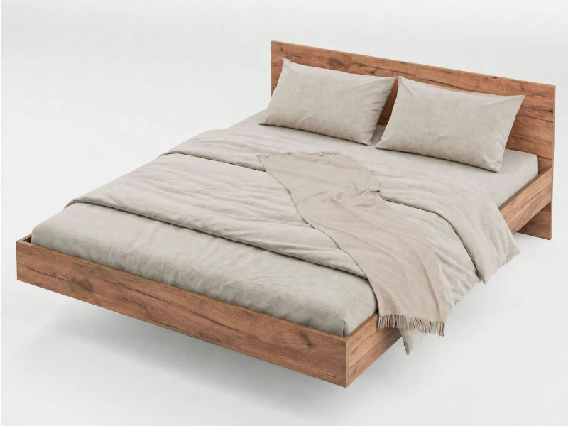 Levitační postel s úložným prostorem 120x200 z nábytkové desky, dub craft DM2