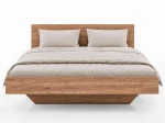 Levitační postel s úložným prostorem 140x200 z nábytkové desky, dub craft DM2