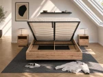 Levitační postel s úložným prostorem 180x200 z nábytkové desky, dub craft DM2