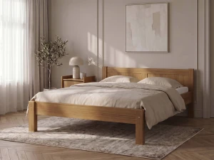 Postel z masivu 180x200 Viktoria dub s roštem