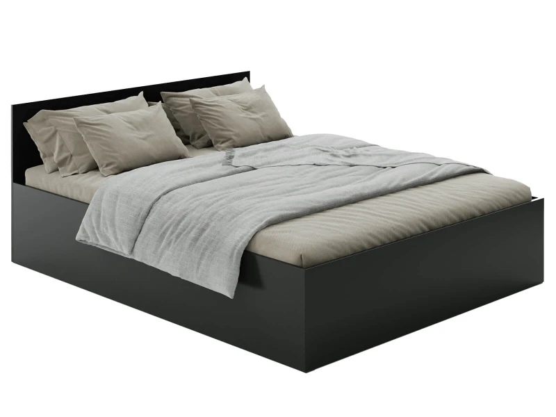 Postel 180x200 DM1 černá s roštem