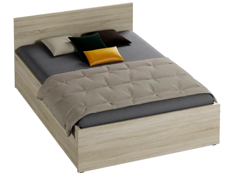 Postel 180x200 DM1 dub sonoma s roštem