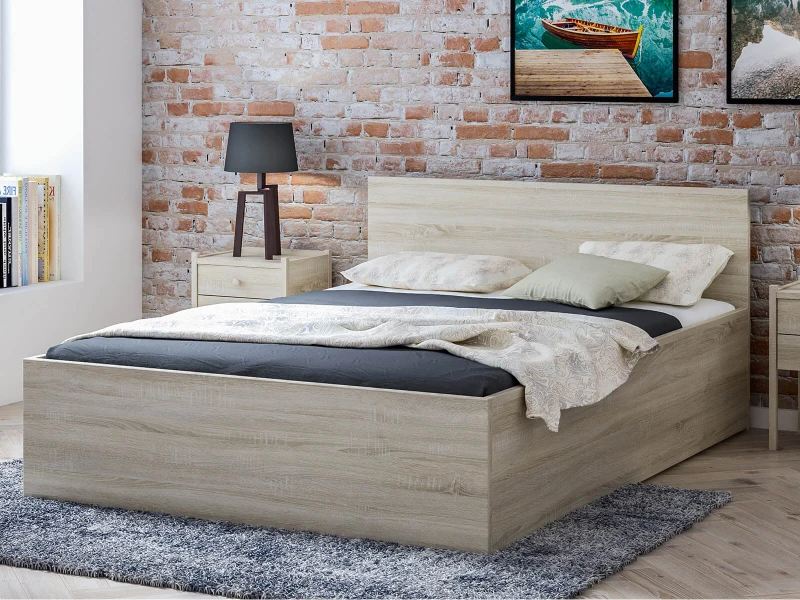 Postel 180x200 DM1 dub sonoma s roštem