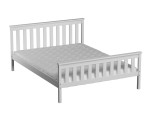 Postel z masivu 140x200 Naxter Bílá s roštem