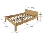 Postel z masivu 140x200 Viktoria borovice s roštem