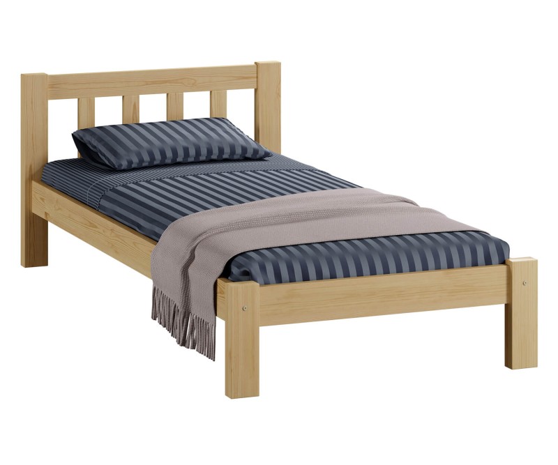 Postel z masivu 90x200 Alena borovice s roštem