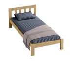 Postel z masivu 90x200 Alena borovice s roštem