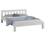 Postel z masivu 120x200 Alena bílá  s roštem