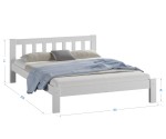 Postel z masivu 120x200 Alena bílá  s roštem
