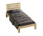 Postel z masivu 90x200 Karla borovice s roštem