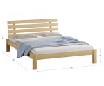 Postel z masivu 120x200 Karla borovice s roštem