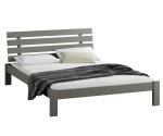 Postel z masivu 140x200 Karla šedá s roštem
