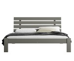 Postel z masivu 140x200 Karla šedá s roštem