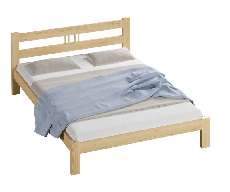 Postel z masivu 120x200 Virginia borovice s roštem