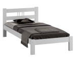 Postel z masivu 90x200 Virginia bílá s roštem