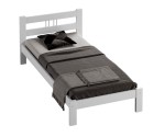 Postel z masivu 90x200 Virginia bílá s roštem