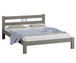 Postel z masivu 160x200 Virginia šedá s roštem