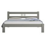 Postel z masivu 160x200 Virginia šedá s roštem