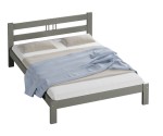 Postel z masivu 160x200 Virginia šedá s roštem