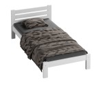 Postel z masivu 90x200 Ajza bílá s roštem