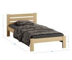 Postel z masivu 90x200 Ajza borovice s roštem
