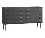 Komoda č2 šířka 140 cm 4š Venuci šedá