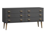 Komoda č2 šířka 140 cm 3š Venuci šedá