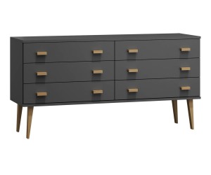 Komoda č2 šířka 140 cm 3š Venuci šedá