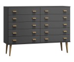 Komoda č2 šířka 140 cm 5š Venuci šedá