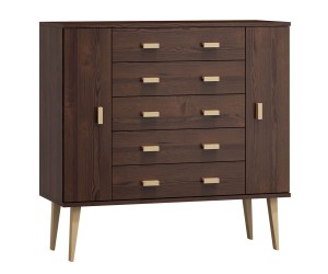 Komoda č3 šířka 120 cm 5š Venuci ořech