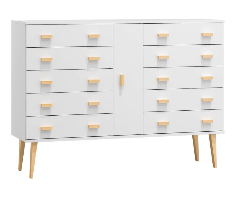 Komoda č4 šířka 140 cm 5š Venuci bílý