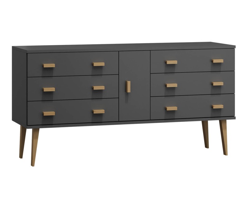 Komoda č4 šířka 140 cm 3š Venuci šedá