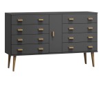 Komoda č4 šířka 120 cm 4š Venuci šedá