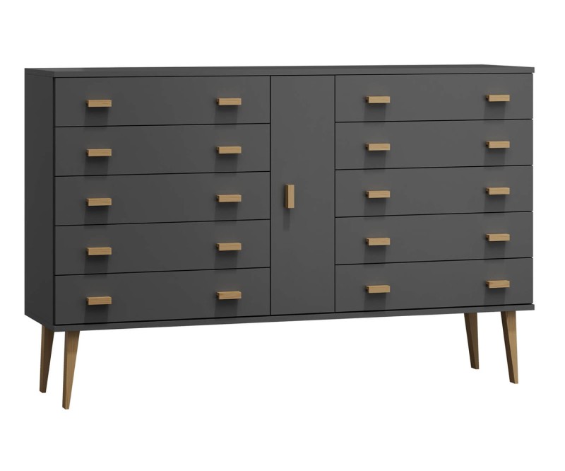 Komoda č4 šířka 160 cm 5š Venuci šedá