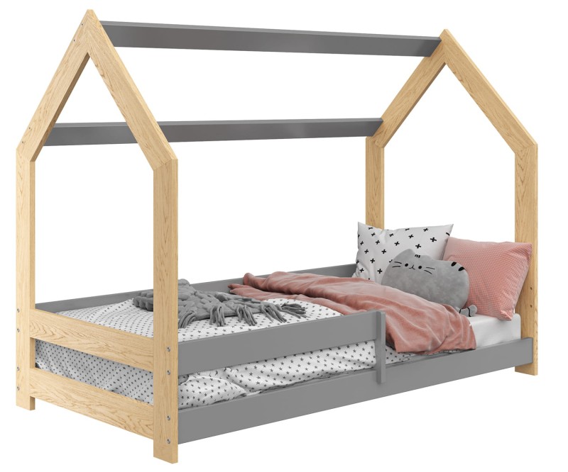 Dětská postel Domeček 160x80 D5 borovice s roštem